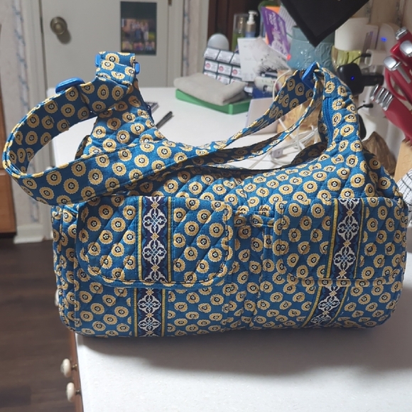 Vera Bradley Blue 💙 and Yellow 💛 Patterned Women's Bag - Picture 1 of 3